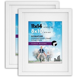 Americanflat Picture Frame with tempered shatter-resistant glass - Available in a variety of sizes and styles - 1 of 4