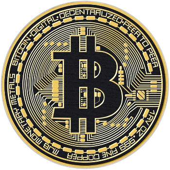 Well Woven Money Collection Bitcoin Crypto Black Gold Area Rug