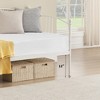 Twin Size Sofa Bed Frame with Trundle, Metal Slats, and Headboard, Heavy Duty Support for Living Room, Bedroom, Guest Room, White - 4 of 4