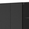 HomeRoots 59" Black Wood Wall Mounted China Cabinet With Six Doors - 4 of 4