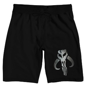 The Mandalorian Mythosaur Skull Men's Black Sleep Pajama Shorts - 1 of 4