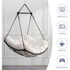 KTMBDW Hanging Chair, Hammock Chair with Thick Cushion, Boho Swing Chair for Bedroom, Patio, Balcony, Garden, Accessories Included - 4 of 4