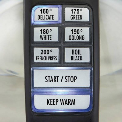 Hamilton Beach 1.7L Silver Glass Electric Kettle with Variable Temperature