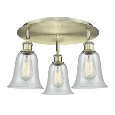 Hanover - 3 Light Flush Mount In Industrial Style-9.88 Inches Tall and 18 Inches Wide
