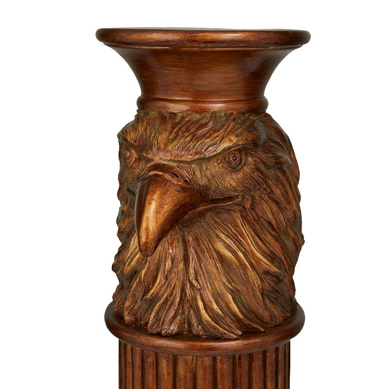 Traditional Polystone Eagle Pedestal Table Bronze - Olivia &#38; May, 5 of 9