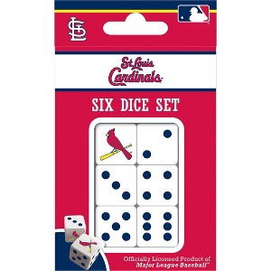 MasterPieces Officially Licensed MLB St. Louis Cardinals - 6 Piece D6 Gaming Dice Set Ages 6 and Up - 1 of 4