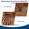 Memory Foam Bean Bag Chair - Suede-Like Floor Lounger in Rich Brown - 4 of 4