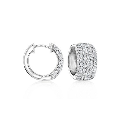 Ross-Simons 1.50 ct. t.w. CZ Hoop Earrings in Sterling Silver