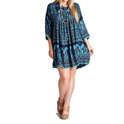 Women's India Print Dress - Velzera