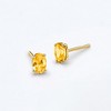 Pure Collection by Ross-Simons 0.80 ct. t.w. Oval Citrine Stud Earrings in 14kt Yellow Gold - 3 of 4