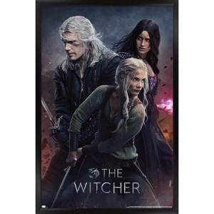 Trends International Netflix The Witcher: Season 3 - Trio One Sheet Framed Wall Poster Prints - 1 of 4