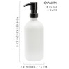 Darware 16oz Glass Pump Bottles 2pc Set; Soap Dispensers w/ Brushed Metal Pump Tops - 3 of 4