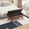 CAVINAS Rectangular Storage Ottoman Bench,Upholstered Ottoman with Solid Wood Feet for Living Room,Bedroom - 4 of 4