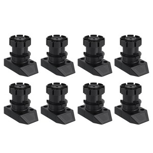 Unique Bargains Non-Skid Adjustable Thick Legs Furniture Leveling Feet for Bathroom 8 Pcs - 1 of 4