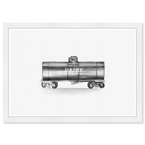 21" x 15" Dairy Train Transportation Framed Art Print - Wynwood Studio: Modern Decor, High Definition Ink, Plastic Frame, Wall Mount - 1 of 4