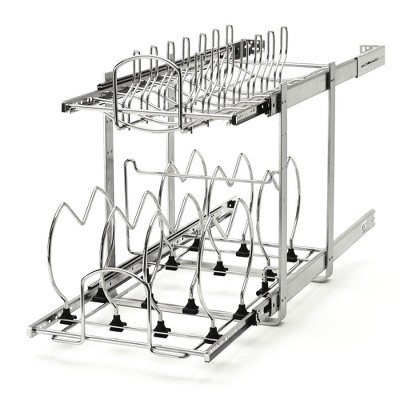 Rev-A-Shelf 5WB2-1222CR-1 12 in x 22 in Two-Tier Pull-Out Baskets - Chrome