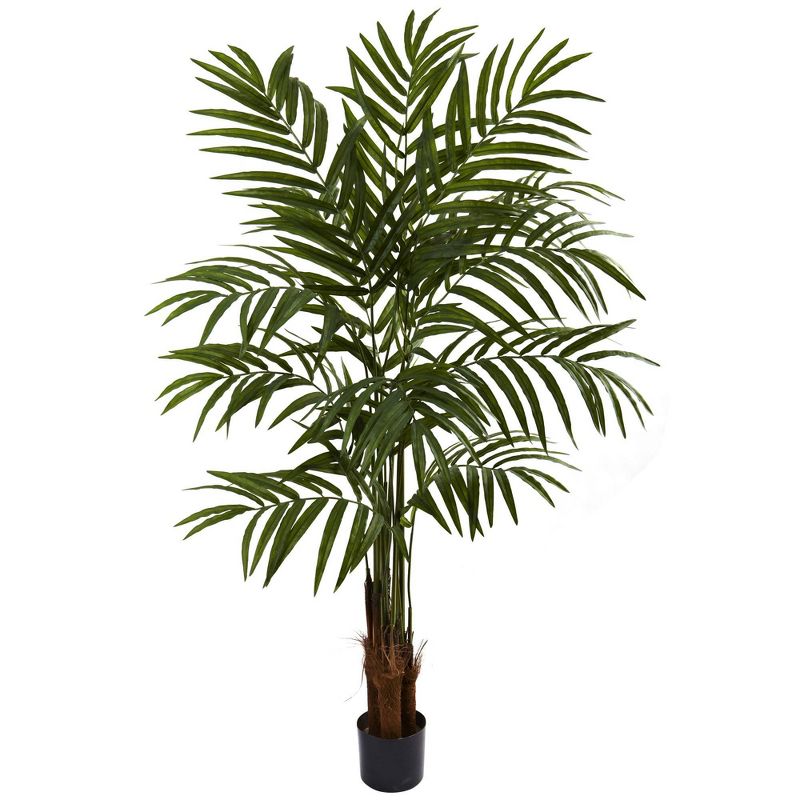 60&#34; Artificial Big Palm Tree in Pot Black - Nearly Natural, 1 of 5