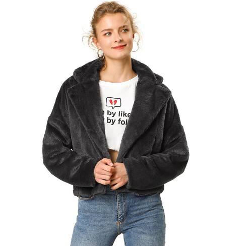 Faux Fur Black Jacket : Target