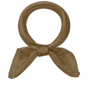 Elerevyo Women's Solid Satin Scarves Small Square Neck Scarf Neckerchief 19.7"x19.7" - 1 of 4
