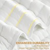 White Queen Size Quilt Bedding Set, Reversible Lightweight Bed Spreads, 3 Pieces, 90x96 in Quilt 2 Pillow Shams - 3 of 4