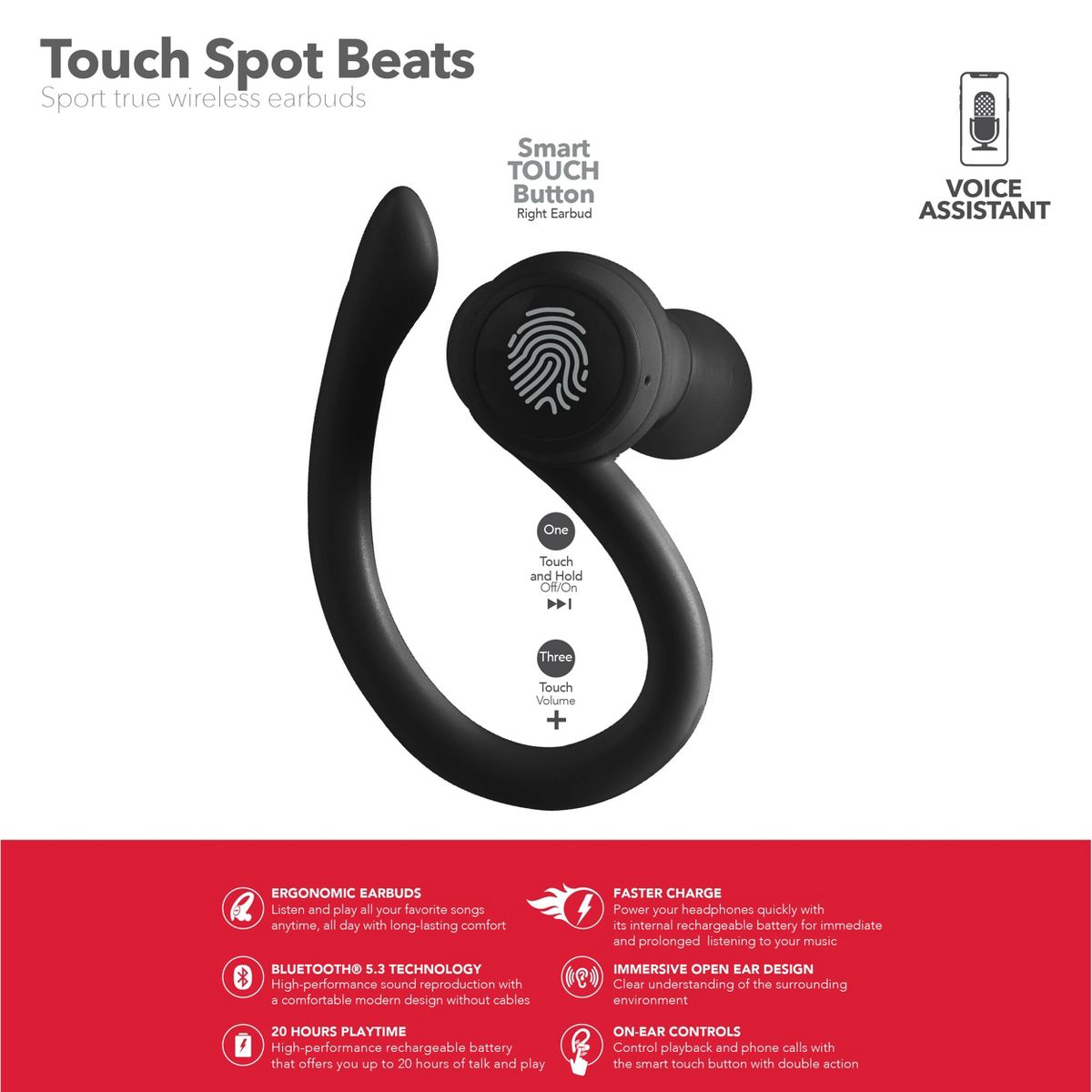 RCA Wave-70 True Wireless Earbuds with Hi-Res Audio & 20H Playtime - thumbnail 9