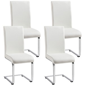 Yaheetech Set of 4 Faux Leather Dining Chairs with Metal Legs - 1 of 4