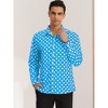 Lars Amadeus Men's Button Down Long Sleeves Casual Polka Dots Print Shirts - 2 of 4