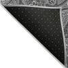 Gray Silver And Charcoal Paisley Washable Indoor Outdoor Area Rug - 4 of 4