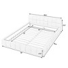 CAVINAS Modern Queen Size Bed Frame with Headboard, Chenille Grounded Upholstered Platform Bed Frame, Solid Frame Bed Frame for Bedroom - 2 of 4