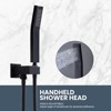 WOWOW Single Handle 2-Spray Shower Faucet 1.8 GPM with 12 in. Square Shower Head and Adjustable Heads in Matte Black - 4 of 4