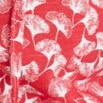 radiant red white print