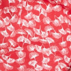 radiant red white print