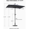 PURPLE LEAF Patio Umbrella Outdoor Table Umbrella Aluminum Frame Market Umbrella Sun Umbrella with 8 Sturdy Ribs - 4 of 4