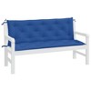 vidaXL Garden Bench Cushions 2 pcs Blue 59.1"x19.7"x2.8" Oxford Fabric - 4 of 4