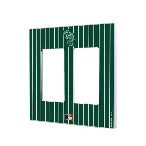 MLB Cooperstown West Teams Pinstripe Hidden-Screw Light Switch Plate for Double Rocker - 1 of 4
