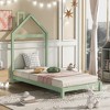 Whisen Twin Size Wood Platform Bed with House-shaped Headboard - 2 of 4