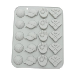 Unique Bargains Chocolate Mould 20-Cavity Baseball Team Candy Mould Hand Wash 7.83"x6.34"x0.59" 1 Pc - 1 of 4