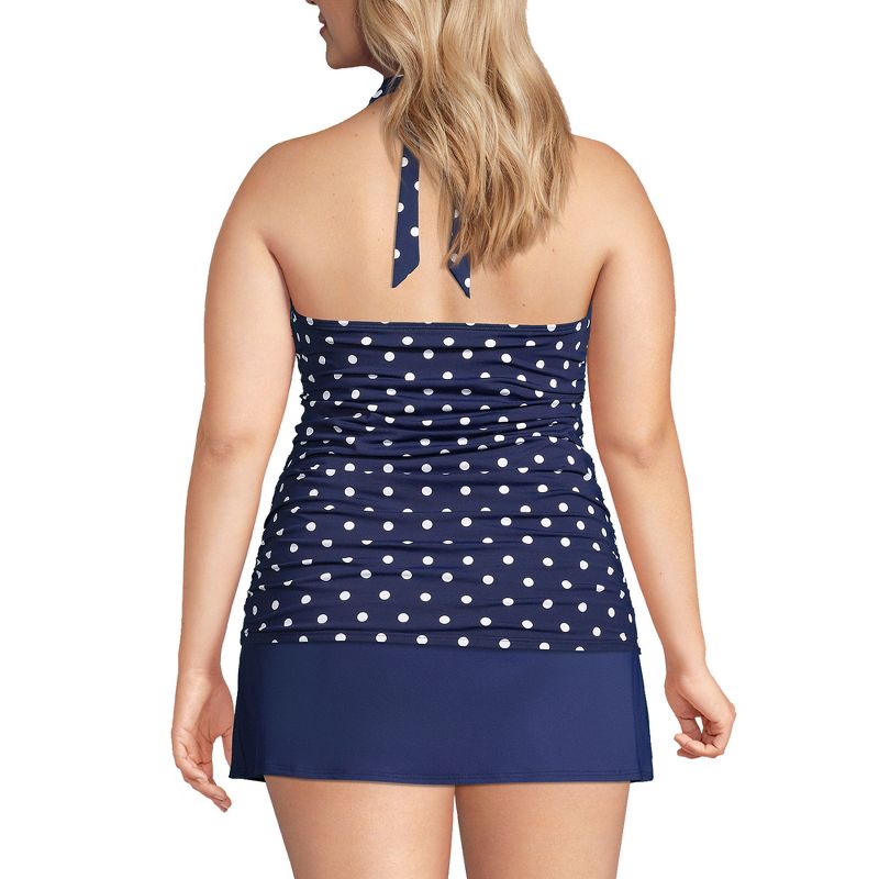 Lands' End Women's Chlorine Resistant Square Neck Halter Tankini Swimsuit Top, 2 of 5