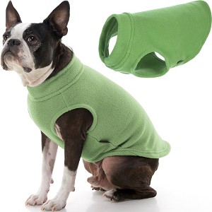 Gooby Stretch Fleece Vest, Pullover Fleece Vest Jacket Sweater for Dogs, Grass Green, Large - 1 of 2