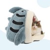 Unique Bargains Cat Bed Cave Small Light Blue 1 Pc - 4 of 4