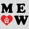 Lost Gods Meow Heart Paw Print  Dog T-Shirt - White - Small - 2 of 4