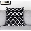 HomeRoots 20" Black and White Geometric Cotton Throw Pillow - 2 of 4