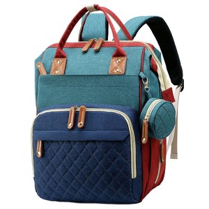 Itopfox Unisex Diaper Backpack with 16 Pockets, Pacifier Case & Pad, Lightweight & Durable for Travel, Shopping, Outings - 1 of 4