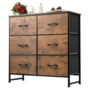 Dresser for Bedroom, 6 Drawer Storage Chest, Fabric Tower with Bins - 1 of 4