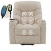 Racxily Brown Leather Aire Power Motion Recliner with Lift, Heating & Massage Function - 4 of 4