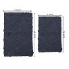 Modesto Bath Rug Bathroom Rugs Set, Washable Rug, Extra Soft and Absorbent bath Rug, Bath Mat Set, Bath Floor Mat Non-Slip, 2 Pcs Set(M+L), Navy - 3 of 4