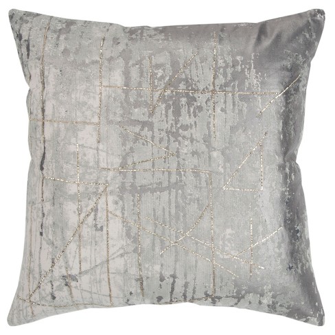 Silver decorative hot sale pillows