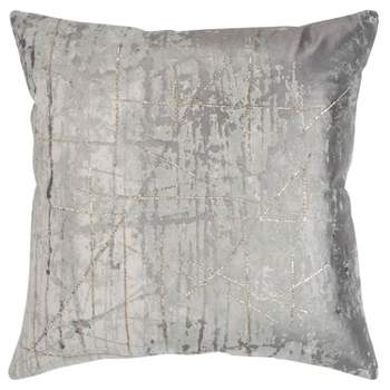 20"x20" Oversize Abstract Square Throw Pillow Silver/Gray - Rizzy Home