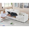 AMERLIFE Modular Sectional Sofa with USB Ports, Cup Holders& Hidden Storage for Office Living Room - 4 of 4