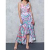 Women's Bringing The Heat Printed Satin Maxi Dress - FLYING TOMATO - 2 of 4